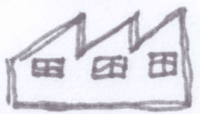 Disegno stilizzato di una fabbrica